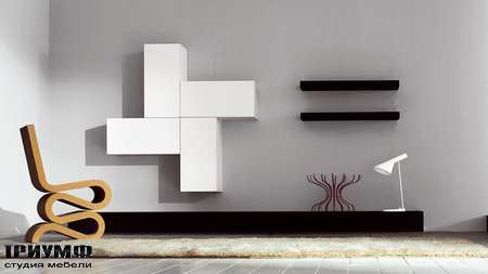 Итальянская мебель Pianca - Стенка, с геометрическим рисунком Spazio