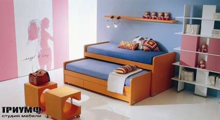 Итальянская мебель Di Liddo & Perego - Кровать двойная детская с ящиком, Over-Under