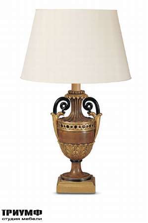 Итальянская мебель Chelini - Настольная лампа одно рожковая с абажуром