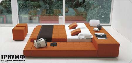 Итальянская мебель Bonaldo - кровать односпальная Squaring penisola