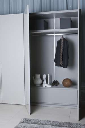 Итальянская мебель Pianca - Шкаф с распашными дверьми, серый