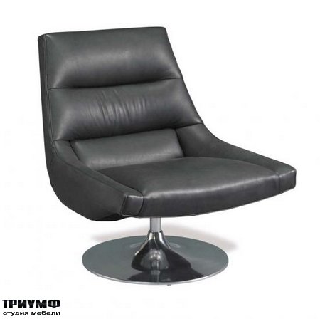 Американская мебель Precedent - Noah Leather Armless Swivel Chair