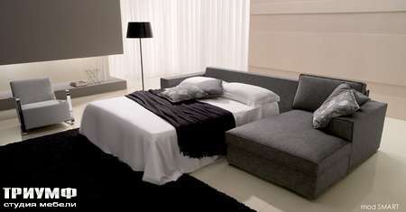 Итальянская мебель CTS Salotti - Диван угловой, раскладывающийся в кровать, Smart letto