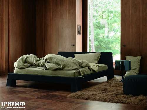 Итальянская мебель Ivano Redaelli - Кровать Manhattan в коже 