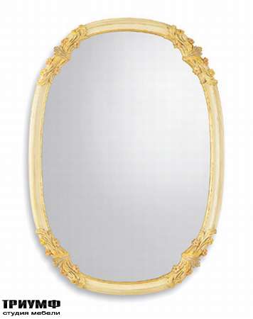 Итальянская мебель Chelini - Зеркало овальное с орнаментом