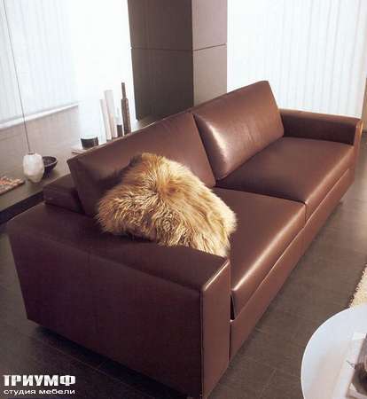 Итальянская мебель CTS Salotti - Диван современный кожаный, модель Сab