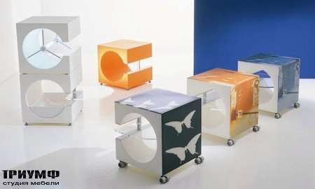 Итальянская мебель Di Liddo & Perego - Тумба на колёсах Cubik Game Visual
