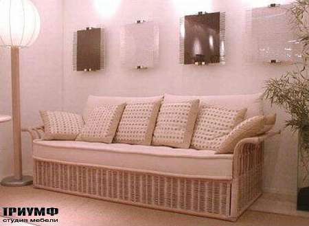 Итальянская мебель Rattan Wood - Диван из ратанга  Dunec-c