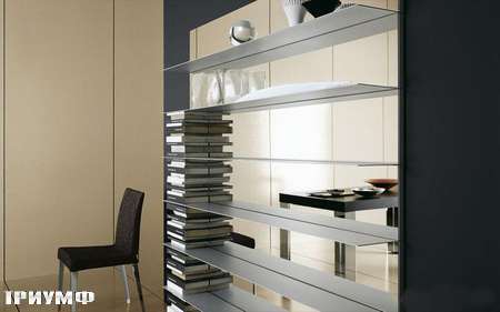 Итальянская мебель Presotto - полки oasi алуминевые на зеркале