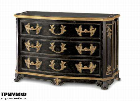 Итальянская мебель Chelini - Комод с ящиками, черный арт.1153