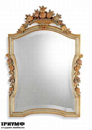 Итальянская мебель Chelini - Зеркало  классической c фруктовой короной арт.388/P