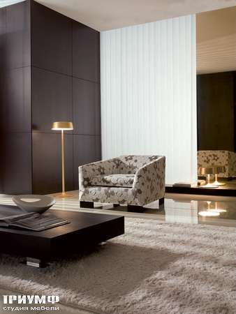 Итальянская мебель CTS Salotti - Кресло в цветочной ткани, модель Lia