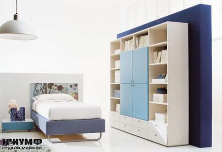 Итальянская мебель Di Liddo & Perego - Шкаф книжный с открытыми элементами