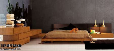 Итальянская мебель Pianca - Кровать People Tatami с комодами
