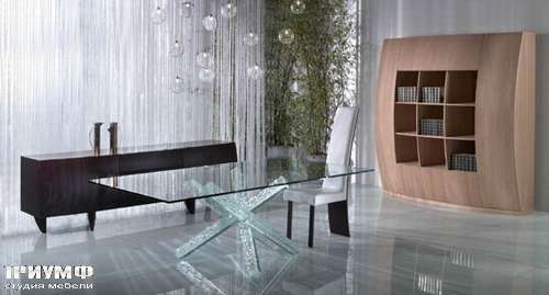 Итальянская мебель Reflex Angelo - Стол sfera ножки с эффектом потрескавшегося стекла