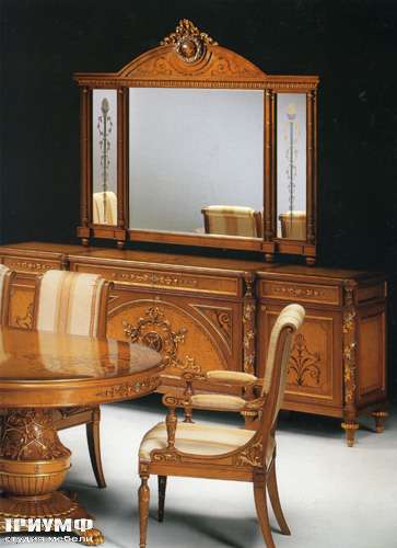 Итальянская мебель Citterio Fratelli - Комод и зеркало Genevra с распашными дверцами