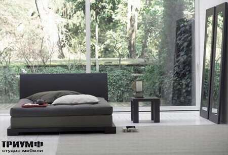 Итальянская мебель Orizzonti - кровать Andaman отделка дерево 1