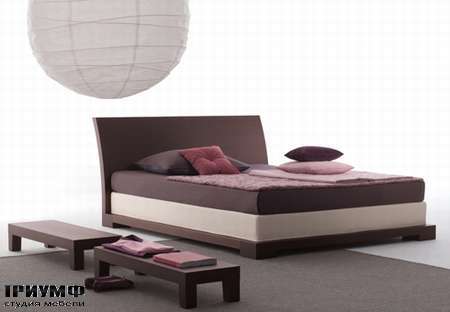 Итальянская мебель Orizzonti - кровать Andaman отделка дерево