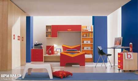 Итальянская мебель Julia - Композиция детской комнаты в стиле модерн, smail