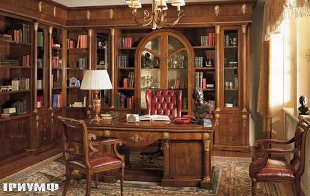 Итальянская мебель Grilli - библиотека угловая, стол руководителя

