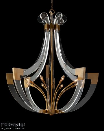 Американская мебель John Richard - Acrylic and Brass Eight Light Chandelier