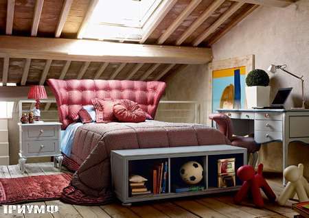 Итальянская мебель Volpi - кровать с высоким изголовьем Ludovica 