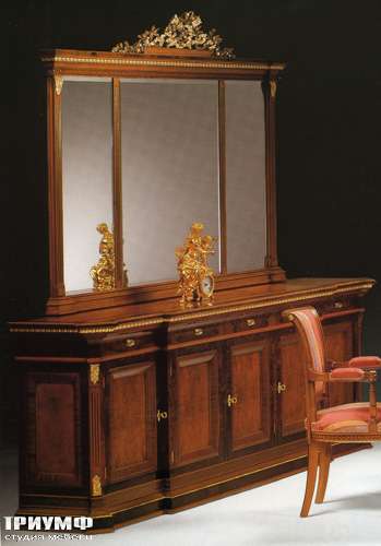 Итальянская мебель Citterio Fratelli - Комод с зеркалом Capitelio 