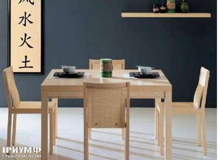 Итальянская мебель Rattan Wood - Стол Lux, стул Millennium