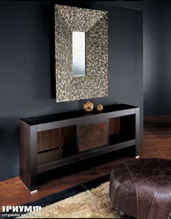Итальянская мебель Smania - Комод открытый Eclectic Uno из венге с дверцей в палисандре