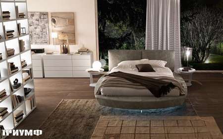 Итальянская мебель Presotto - кровать Zero круглая подвесная