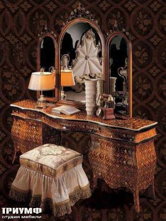 Итальянская мебель Ezio Bellotti - Туалетный столик, зеркало, пуф