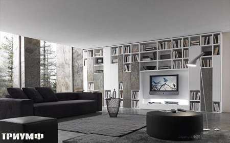 Итальянская мебель Presotto - стенка Layout с вертикальными элементами