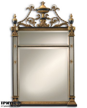 Американская мебель la Barge - Empire Mirror with Burnished Gold and Black