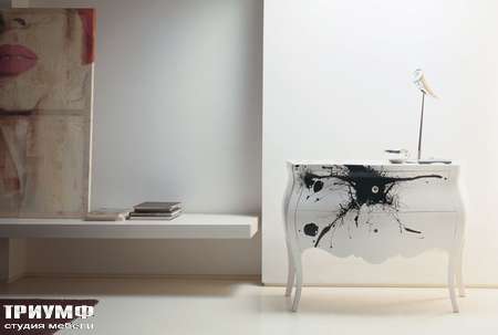 Итальянская мебель Moda by Mode - Комод Concept с 2 ящиками в глянцевом лаке