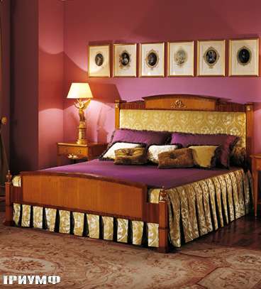 Итальянская мебель Colombo Mobili - Кровать арт.191.2 кол.Donizetti в имперском стиле