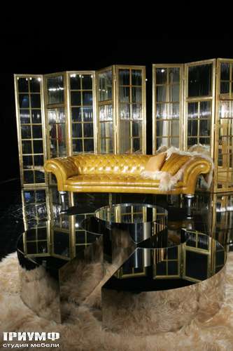Итальянская мебель Cornelio Cappellini - Диван Chester и зеркальные перегородки