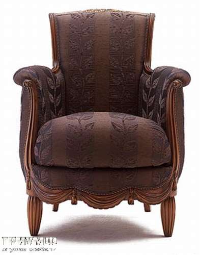 Итальянская мебель Medea - Кресло классика, резьба по дереву, ткань