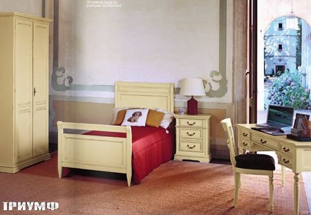 Итальянская мебель Tonin casa - кровать цвета слоновая кость