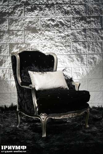 Итальянская мебель Cornelio Cappellini - Полукресло черное, с серебряным основанием