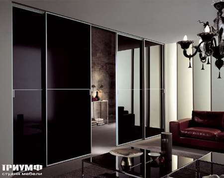 Итальянская мебель Longhi - Раздвижная перегородка Spark в лаковом стекле