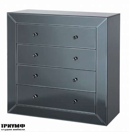 Голландская мебель Eichholtz - комод black mirror 4 drawer
