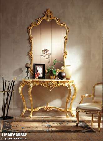 Итальянская мебель Silik - Консоль с мраморным топом