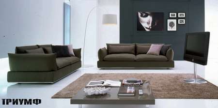 Итальянская мебель Valmori - диван Bolid пуховой в ткани