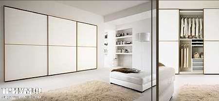 Итальянская мебель Map - Шкаф Inside Profilo раздвижные двери, белый матовый лак